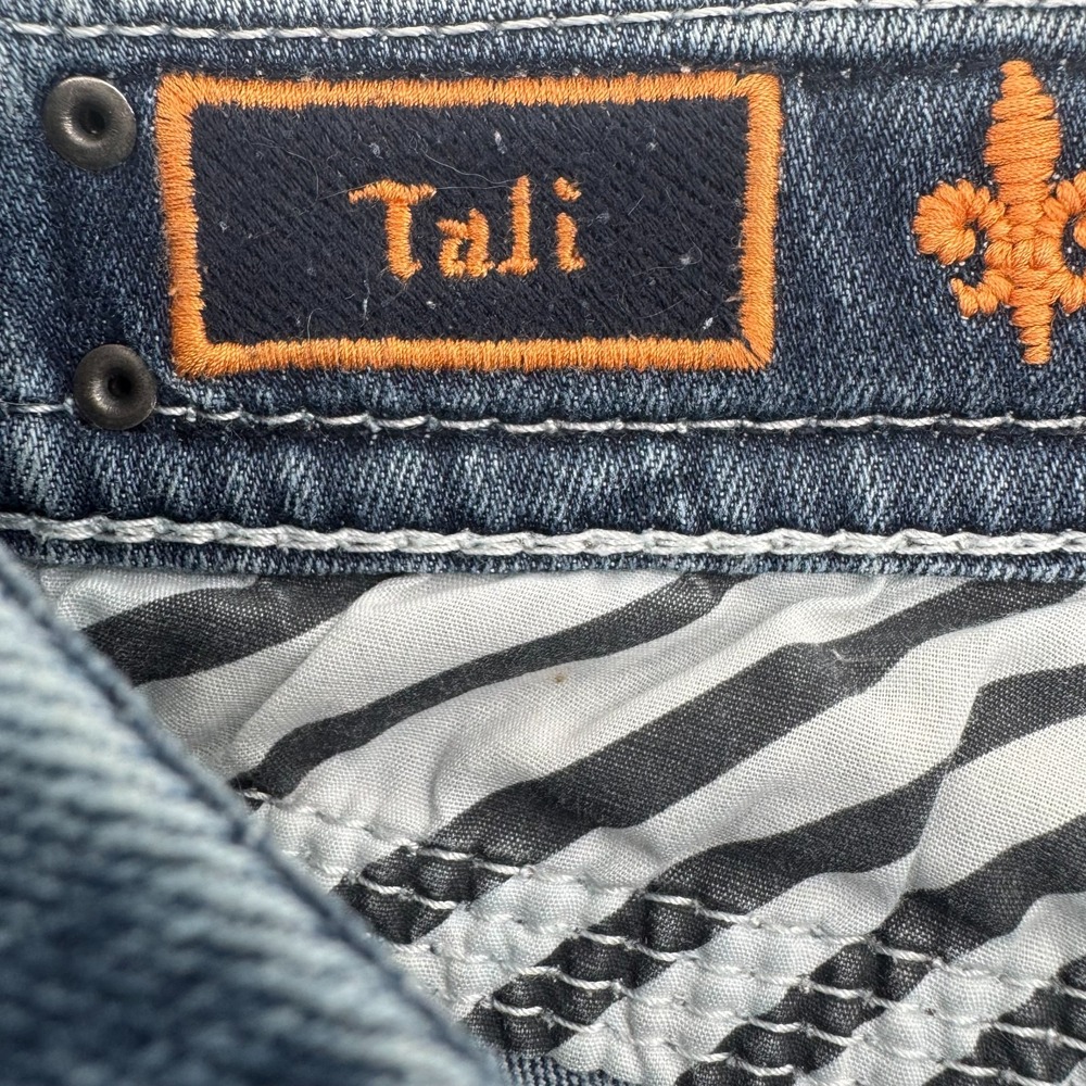 Rock Revival Tali Skinny Jeans WOMENS Blue Embellished Denim SIZE 27 x 29 - Picture 9 of 13